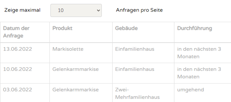 Markisenwelt24.de – Formular vorher